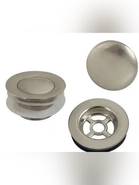 Kingston Brass Trimscape Brushed Nickel VTDETRIM8 Toe Touch Tub Drain Trim Kit